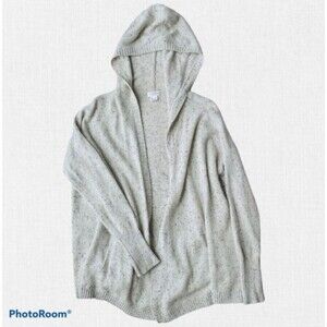 Club Monaco Speckled Gray Ivory Cashmere Cardigan XS with Side Zip